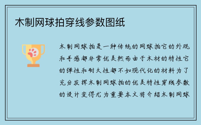 木制网球拍穿线参数图纸